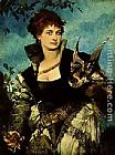 Hans Makart Die Falknerin painting